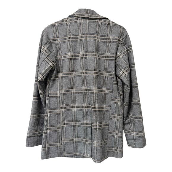 ANTHROPOLOGIE Avec Les Filles Office Siren Longline Plaid Blazer Sz Extra Small - Picture 4 of 10